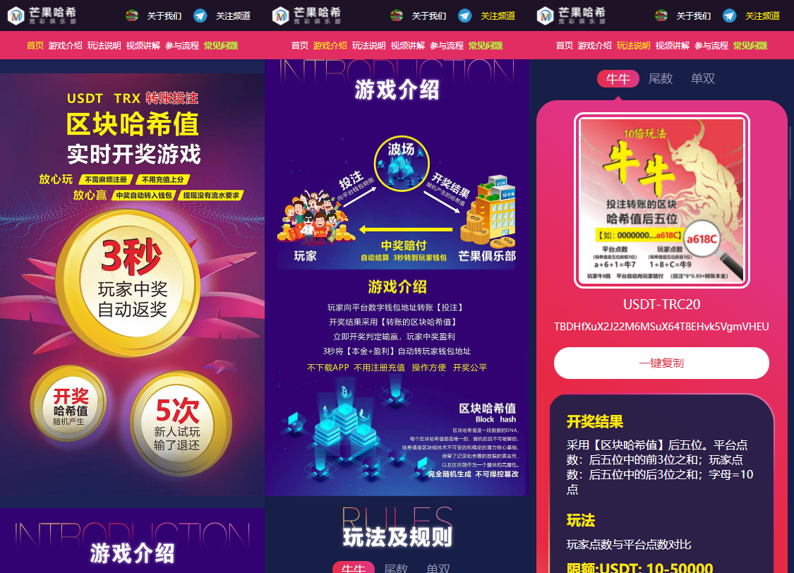 哈希值竞猜源码纯合约的返奖辛运哈希源码插图